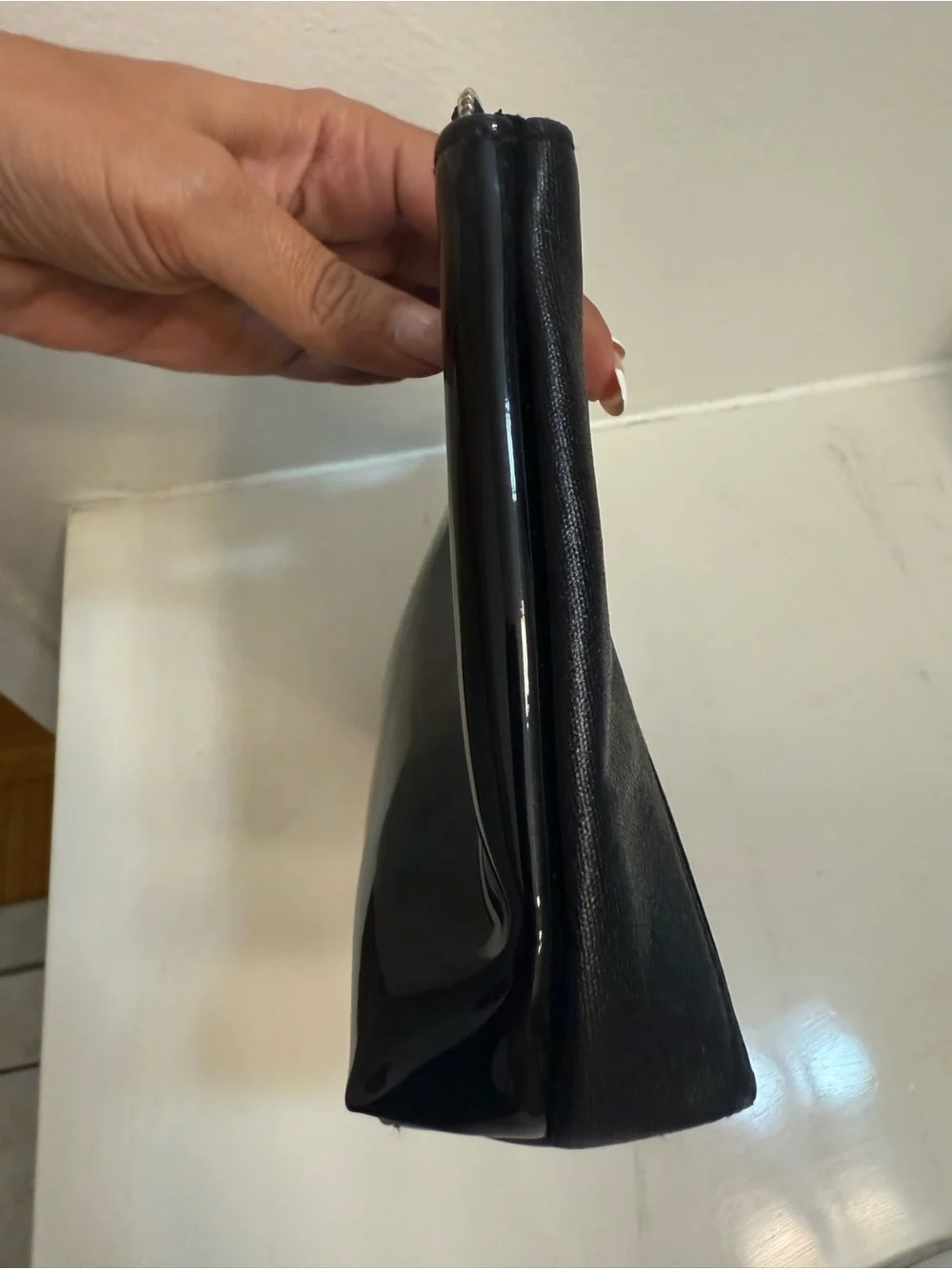 Yves Saint Laurent BEAUTE Black Patent Leather Toiletry Pouch